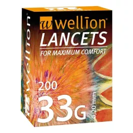 WELLION Lancete 33 G, 200 kosov