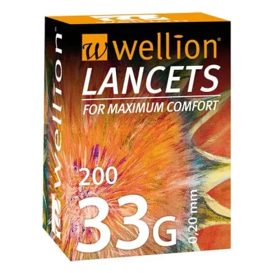 WELLION Lancete 33 G, 200 kosov