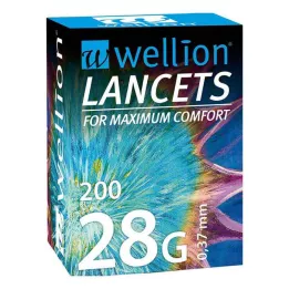 WELLION Lancete 28 G, 200 kosov