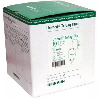 URIMED Tribag Plus vrečka za urin 500ml 50cm sterilna, 10 kosov