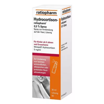 HYDROCORTISON-ratiopharm 0,5-odstotno pršilo, 30 ml