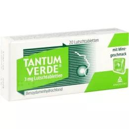 TANTUM VERDE 3 mg pastilke z okusom mete, 20 kosov