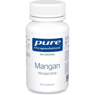 PURE ENCAPSULATIONS Mangan Manganov citrat kapsule, 60 kapsul