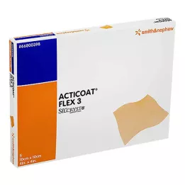 ACTICOAT Povoj Flex 3 10x10 cm, 5 kosov