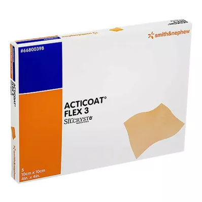 ACTICOAT Povoj Flex 3 10x10 cm, 5 kosov