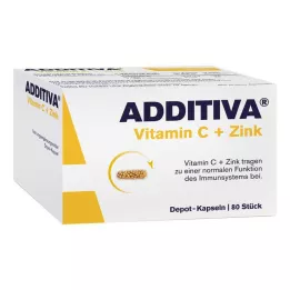 ADDITIVA Vitamin C+Cink Depotcaps.akcijsko pakiranje, 80 kosov