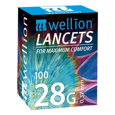 WELLION Lancete 28 G, 100 kosov