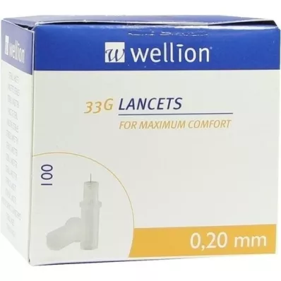 WELLION Lancete 33 G, 100 kosov