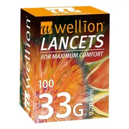 WELLION Lancete 33 G, 100 kosov