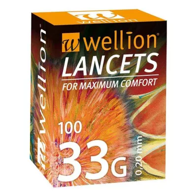 WELLION Lancete 33 G, 100 kosov