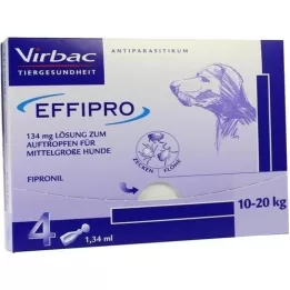 EFFIPRO 134 mg raztopine za kapljanje na srednje velikega psa, 4 kosi
