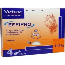 EFFIPRO 67 mg raztopina za kapljanje majhnim psom, 4 kosi