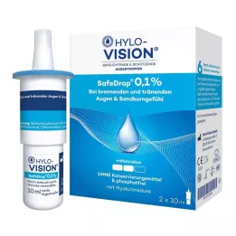HYLO-VISION SafeDrop 0,1 % kapljice za oči, 2X10 ml