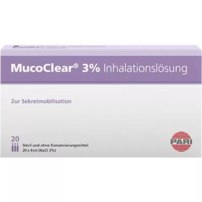 MUCOCLEAR Inhalacijska raztopina 3% NaCl, 20X4 ml