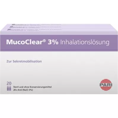 MUCOCLEAR 3-odstotna raztopina NaCl za inhaliranje, 60X4 ml