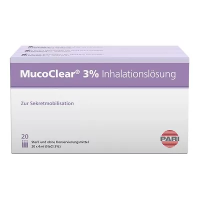 MUCOCLEAR 3-odstotna raztopina NaCl za inhaliranje, 60X4 ml MUCOCLEAR 3-odstotna raztopina NaCl za inhaliranje, 60X4 ml