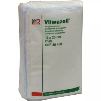 VLIWAZELL Vpojne blazinice nesterilne 15x25 cm, 25 kosov VLIWAZELL Vpojne blazinice nesterilne 15x25 cm, 25 kosov