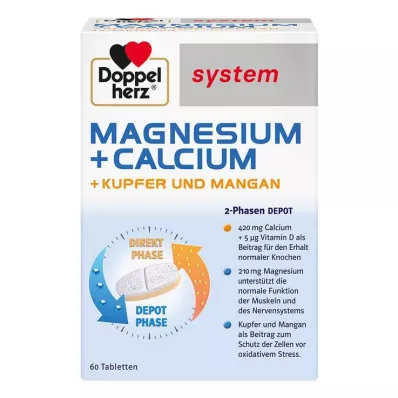DOPPELHERZ Magnezij+Calc.+Medij+Mangan sist. tab. 60 kosov DOPPELHERZ Magnezij+Calc.+Medij+Mangan sist. tab. 60 kosov