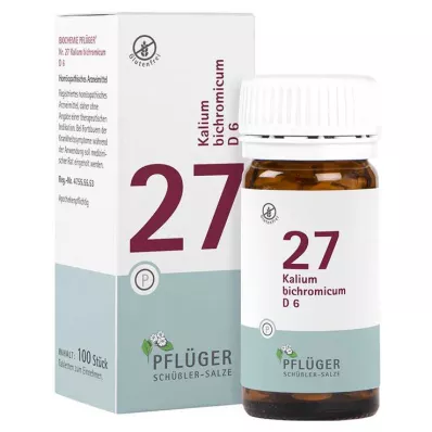 Biokemija Pflueger 27 Kalium bichromicum D 6 tablet, 100 kos Biokemija Pflueger 27 Kalium bichromicum D 6 tablet, 100 kos