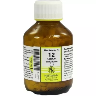 BIOCHEMIE 12 Calcium sulfuricum D 12 tablet, 400 kapsul