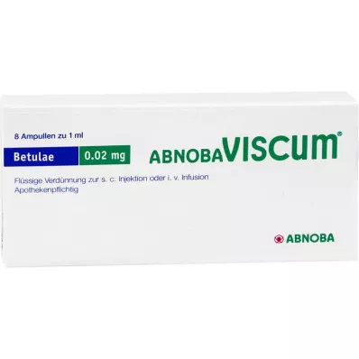 ABNOBAVISCUM Ampule Betulae 0,02 mg, 8 kosov