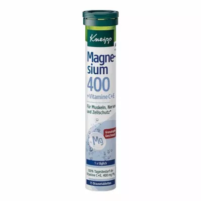 KNEIPP Magnezij 400+C+E šumeče tablete, 15 kosov