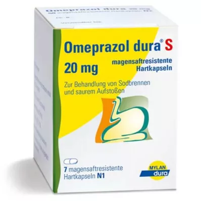 Omeprazol dura S 20 mg gastrorezistentne kapsule, 7 kosov Omeprazol dura S 20 mg gastrorezistentne kapsule, 7 kosov