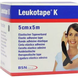 LEUKOTAPE K 5 cm črna, 1 kos