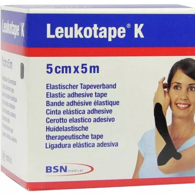 LEUKOTAPE K 5 cm črna, 1 kos LEUKOTAPE K 5 cm črna, 1 kos