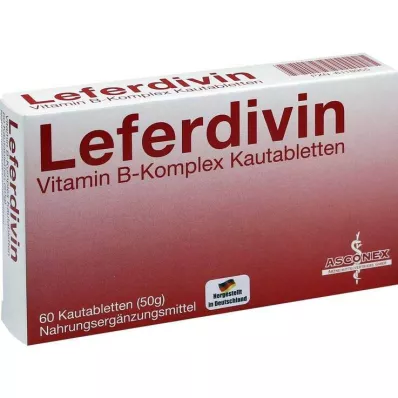 LEFERDIVIN Vitamin B kompleks, žvečljive tablete, 60 kosov LEFERDIVIN Vitamin B kompleks, žvečljive tablete, 60 kosov