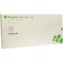 MEPILEX Obloga iz pene Border Ag 10x20 cm, sterilna, 5 kosov