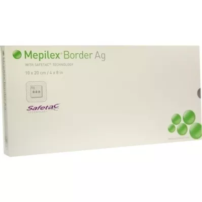MEPILEX Obloga iz pene Border Ag 10x20 cm, sterilna, 5 kosov