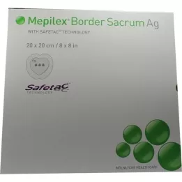 MEPILEX Obloga iz pene Border Sacrum Ag, 20x20 cm, sterilna, 5 kosov