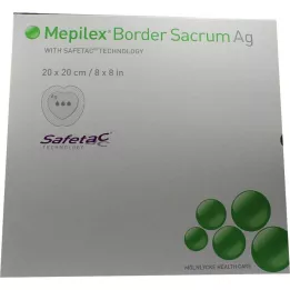 MEPILEX Obloga iz pene Border Sacrum Ag, 20x20 cm, sterilna, 5 kosov