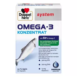 DOPPELHERZ Koncentratni sistem kapsul Omega-3, 60 kosov