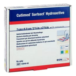 CUTIMED Sorbact Hydroactive kompresi 7x8,5 cm, 10 kosov