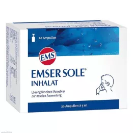 EMSER Raztopina za inhaliranje s slanico za razpršilnik, 20 kosov