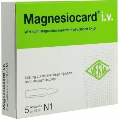 MAGNESIOCARD i.v. raztopina za injiciranje, 5X10 ml