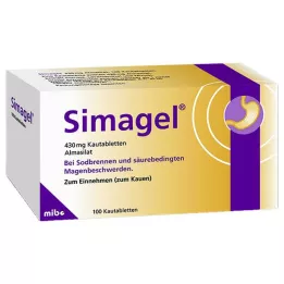 SIMAGEL Žvečljive tablete, 100 kosov