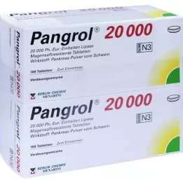 PANGROL 20.000 obloženih tablet, 200 kosov