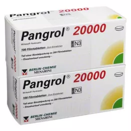 PANGROL 20.000 obloženih tablet, 200 kosov