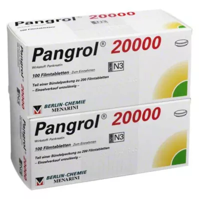 PANGROL 20.000 obloženih tablet, 200 kosov