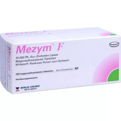 MEZYM F enterične obložene tablete, 100 kosov