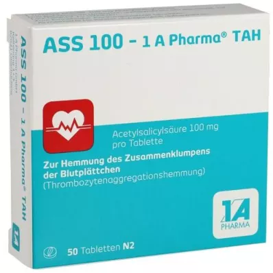 ASS 100-1A Pharma TAH Tablete, 50 kosov