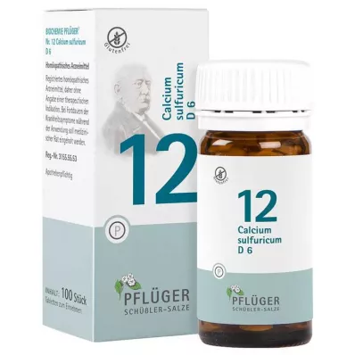 BIOCHEMIE Pflüger 12 Calcium sulphuricum D 6 tablet, 100 kosov BIOCHEMIE Pflüger 12 Calcium sulphuricum D 6 tablet, 100 kosov