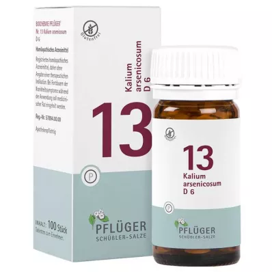 Biokemija Pflueger 13 kalijev arzen.D 6 tablet, 100 kos