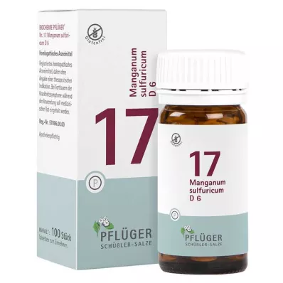 Biokemija Pflueger 17 Manganum sulfuricum D 6 tablet, 100 kos Biokemija Pflueger 17 Manganum sulfuricum D 6 tablet, 100 kos
