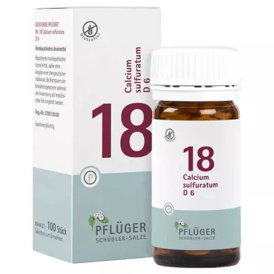 Biokemija Pflueger 18 Calcium sulfuratum D 6 tablet, 100 kos Biokemija Pflueger 18 Calcium sulfuratum D 6 tablet, 100 kos