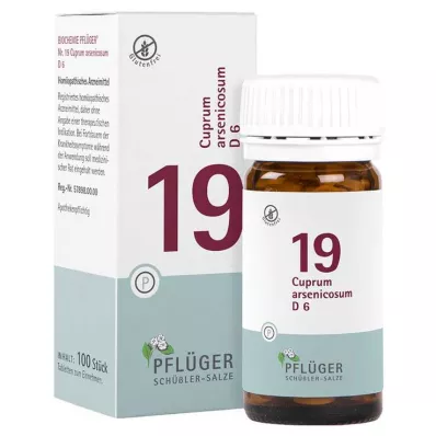 Biokemija Pflueger 19 Cuprum arsenicosum D 6 tablet, 100 kos