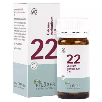 Biokemija Pflueger 22 Calcium carbonicum D 6 tablet, 100 kos Biokemija Pflueger 22 Calcium carbonicum D 6 tablet, 100 kos
